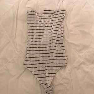 Striped bodysuit
